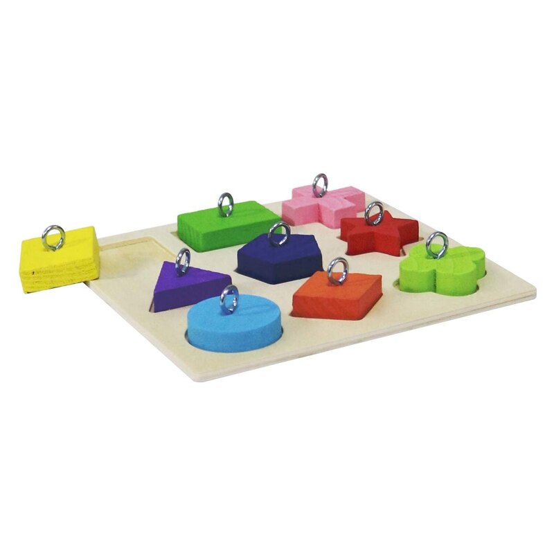 Jeu de formation à l&#39;intelligence des oiseaux, jouets éducatifs pour perroquets, blocs en bois, Puzzle pour petits et moyens perroquets et oiseaux