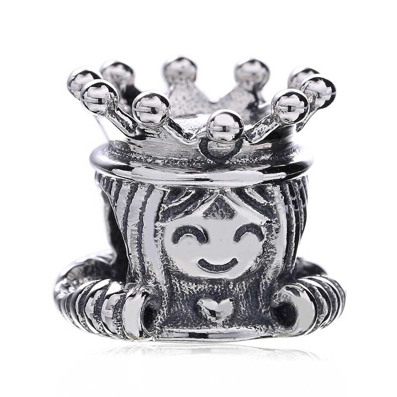 Diy charme rainha princesa & príncipe anjo do coração menina & menino sra. santa 925 contas de prata esterlina caber pandora pulseira jóias: 13