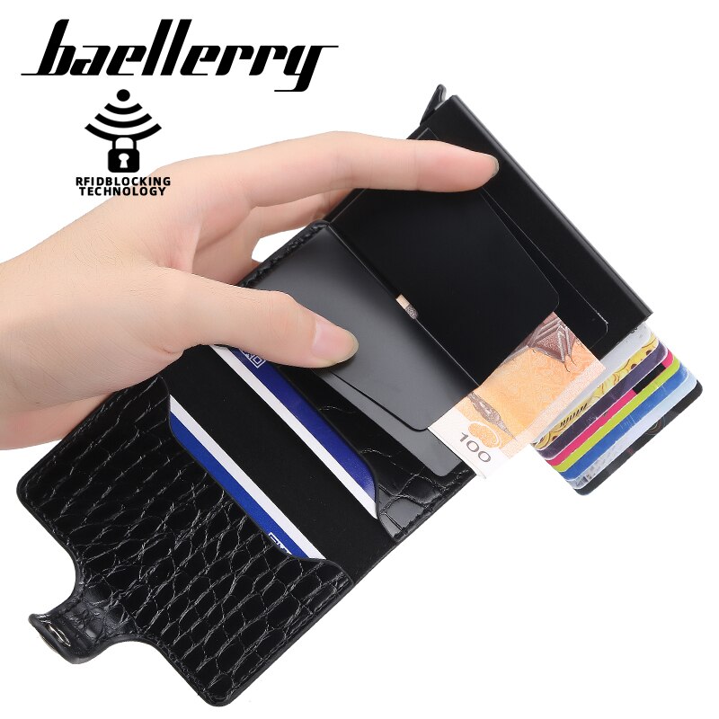 Carbon Fiber Rfid Blocking Kaarthouder Portemonnee Mannen Lederen Business Bank Credit Card Case Kaarthouder Bescherming Slim Creditca