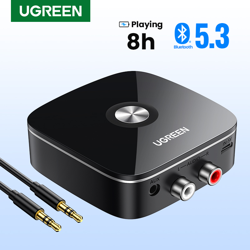 Adaptador receptor bluetooth aux para sistema estéreo doméstico, adaptador bluetooth rac de alta fidelidade 3.5mm para receptor estéreo antigo