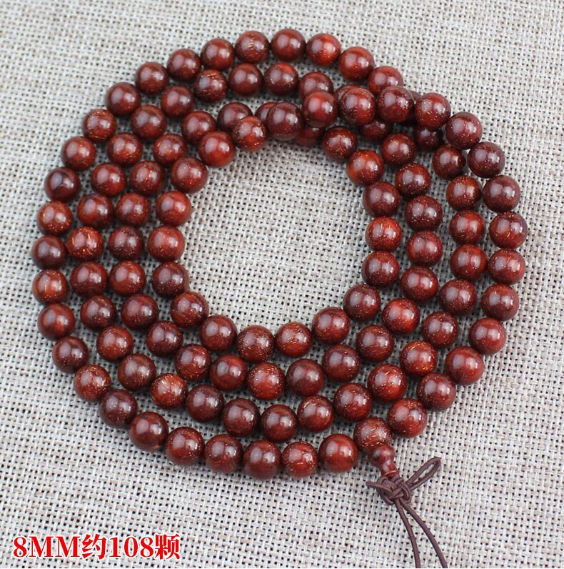 Zambia Bloed Sandelhout Oud Materiaal Gebed Kralen Kunstmatige Gouden Ster Ruwe Hout Mhogany Wenwan Ketting: 8mm