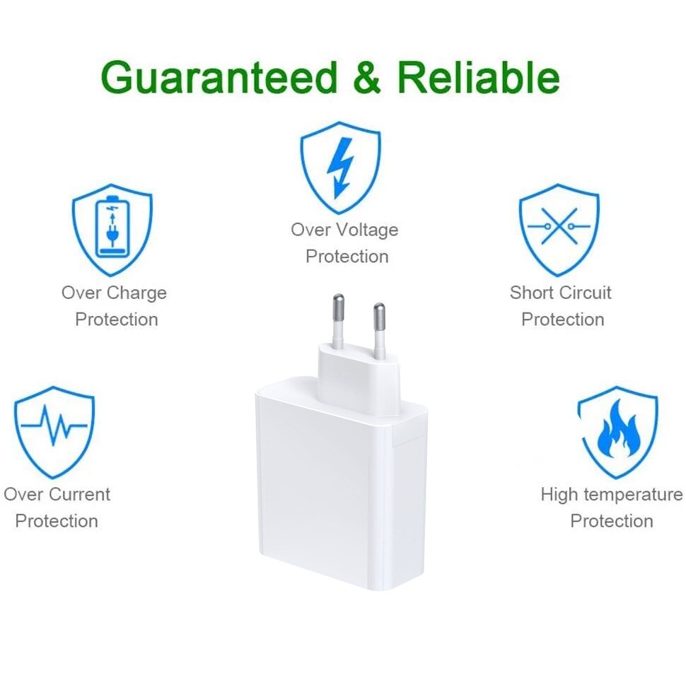 Chargeur USB type-c PD 65W 20V 3,25 a pour ordinateur portable, adaptateur avec câble pour iPad Pro / iPad Airi 4 / MacBook pro thinkpad