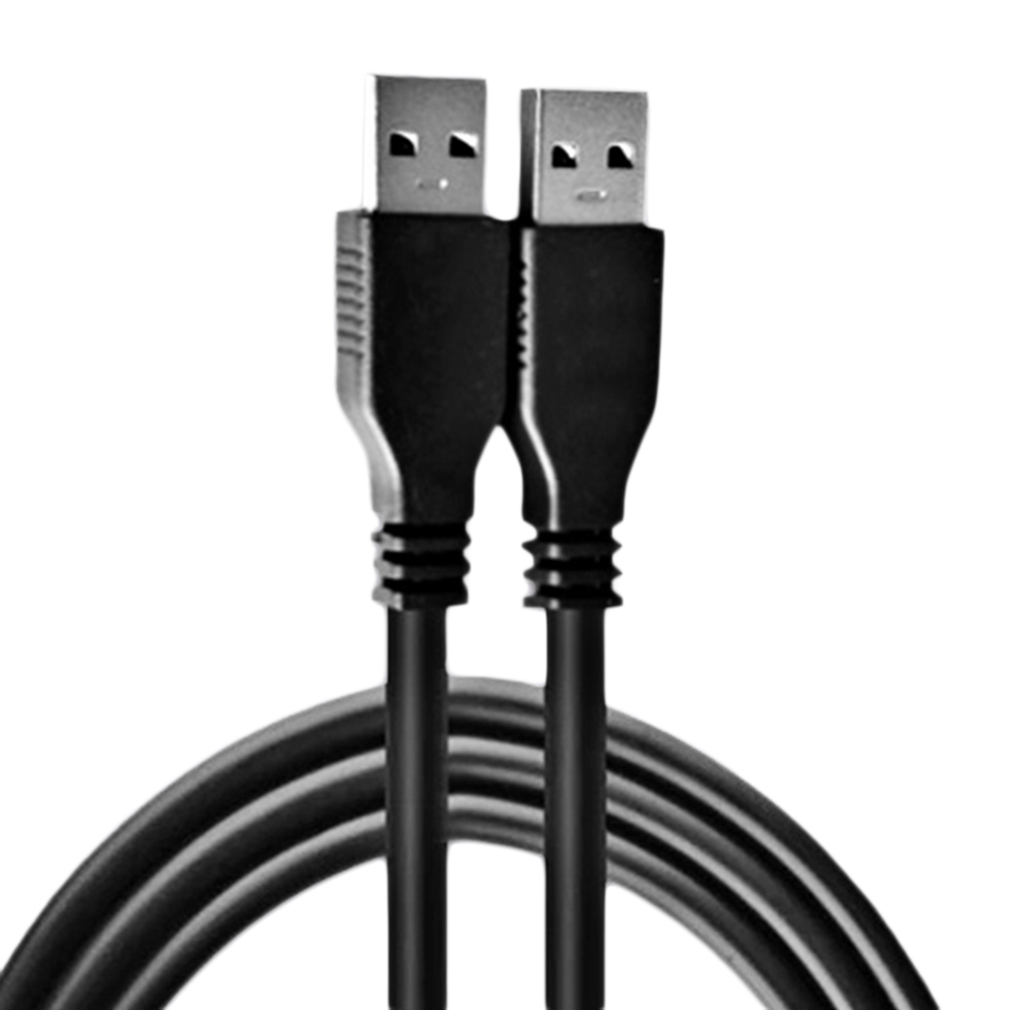 2pcs Black USB 2.0 Male To Male M/M Extension Connector Adapter Cable Cord Wire