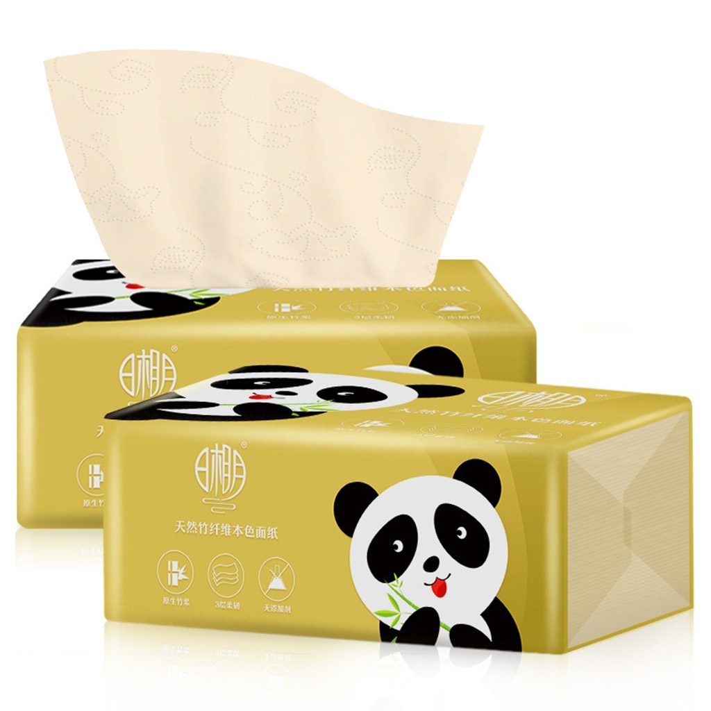 Papier imprimé Panda serviette de cuisine | Papier toilette intéressant, pour Table et cuisine, 6 paquets de papier peint pâte de bambou, fournitures de maison