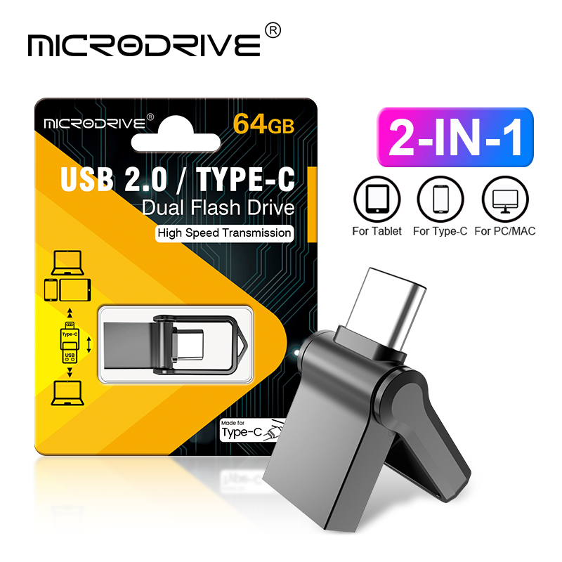 Type C USB2.0 Flash Drives Mini Metalen Pen Ultra Dual Memory Stick 16Gb 32Gb 64Gb 128Gb duim Creatieve Relatiegeschenken