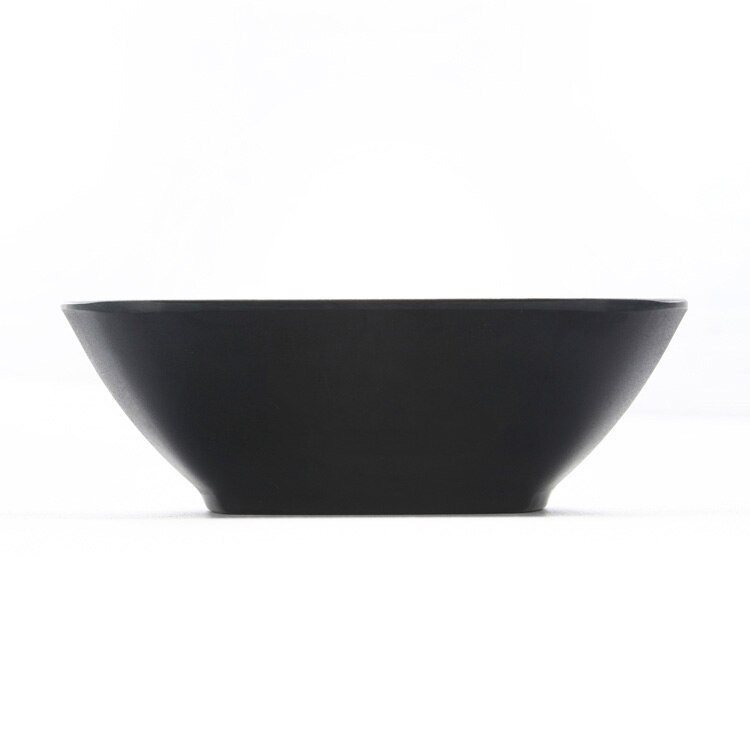 Japanese matt black tableware seasoning bowl square plastic CONGEE soup rice dipping bowl for kaiteen