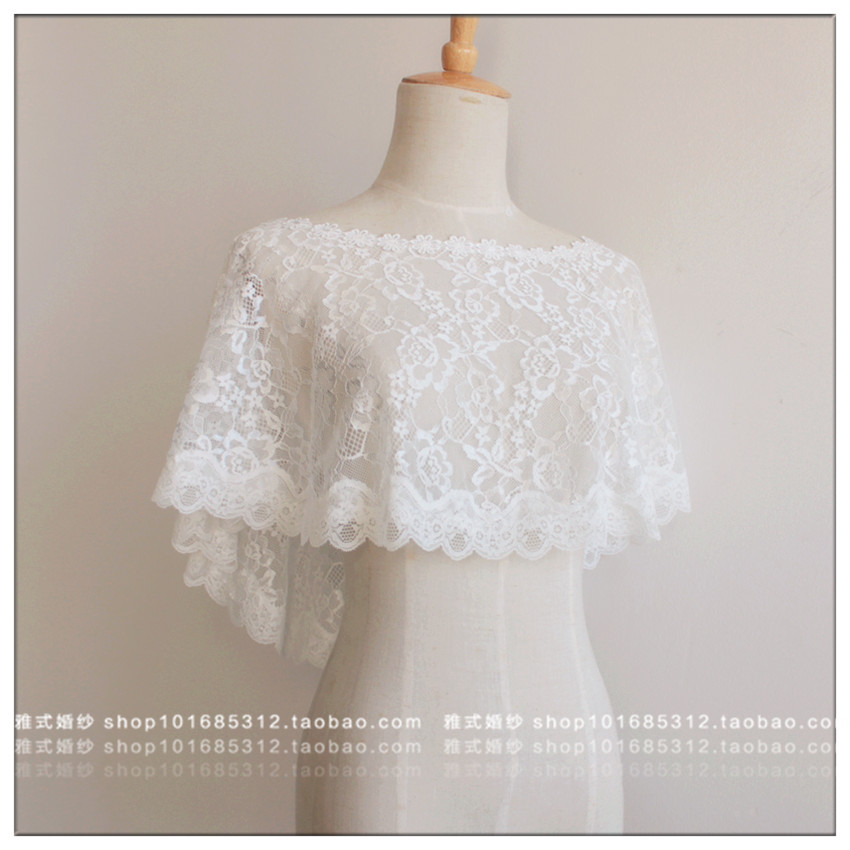 Moderne Frauen Spitze Schal Bolero Femme Deckel Jacke Abendkleid Kap-Mantel Braut Kleid Schal Spitze Zubehör Bolero Umhänge