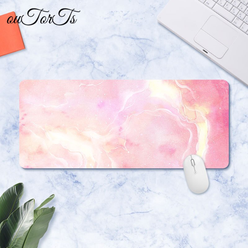 Mouse Pad Gamer Waterproof Large Marble Desk Pad Kawaii Desk Mat Computer Keyboard Table Decoration Cover Gaming Player Mice Mat: 300x800x2mm 5