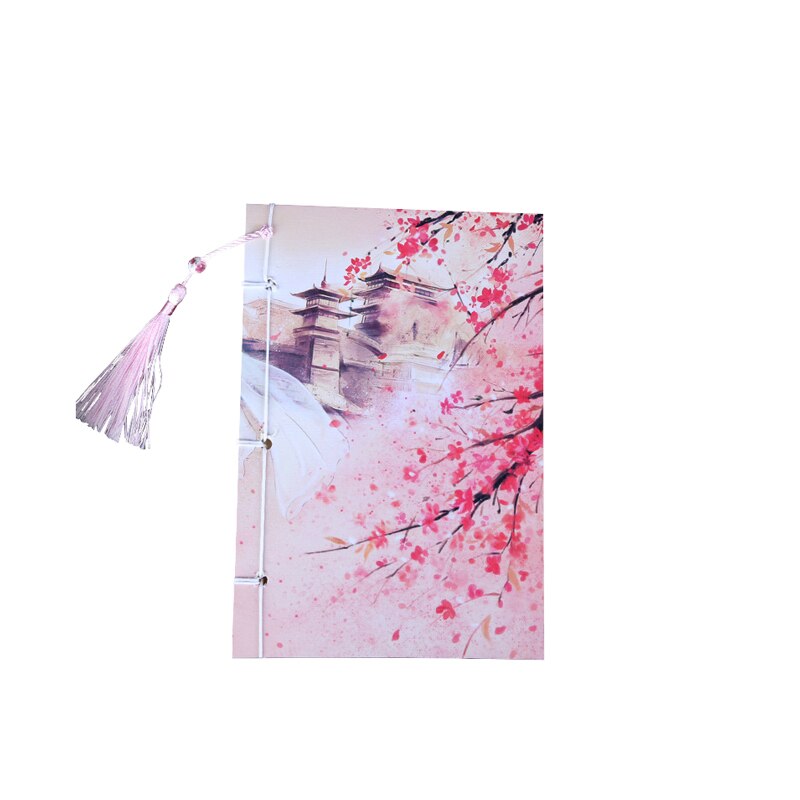 Vintage Notebook Chinese Style Notebook Retro Tassel Handmade Sketchbook Diary Book Stationery School Supplies: Style 1