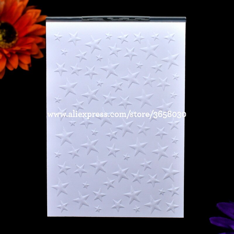 Star Plastic Embossing Folder For Scrapbook DIY Album Card Tool Plastic Template 10.6x15cm 8071137