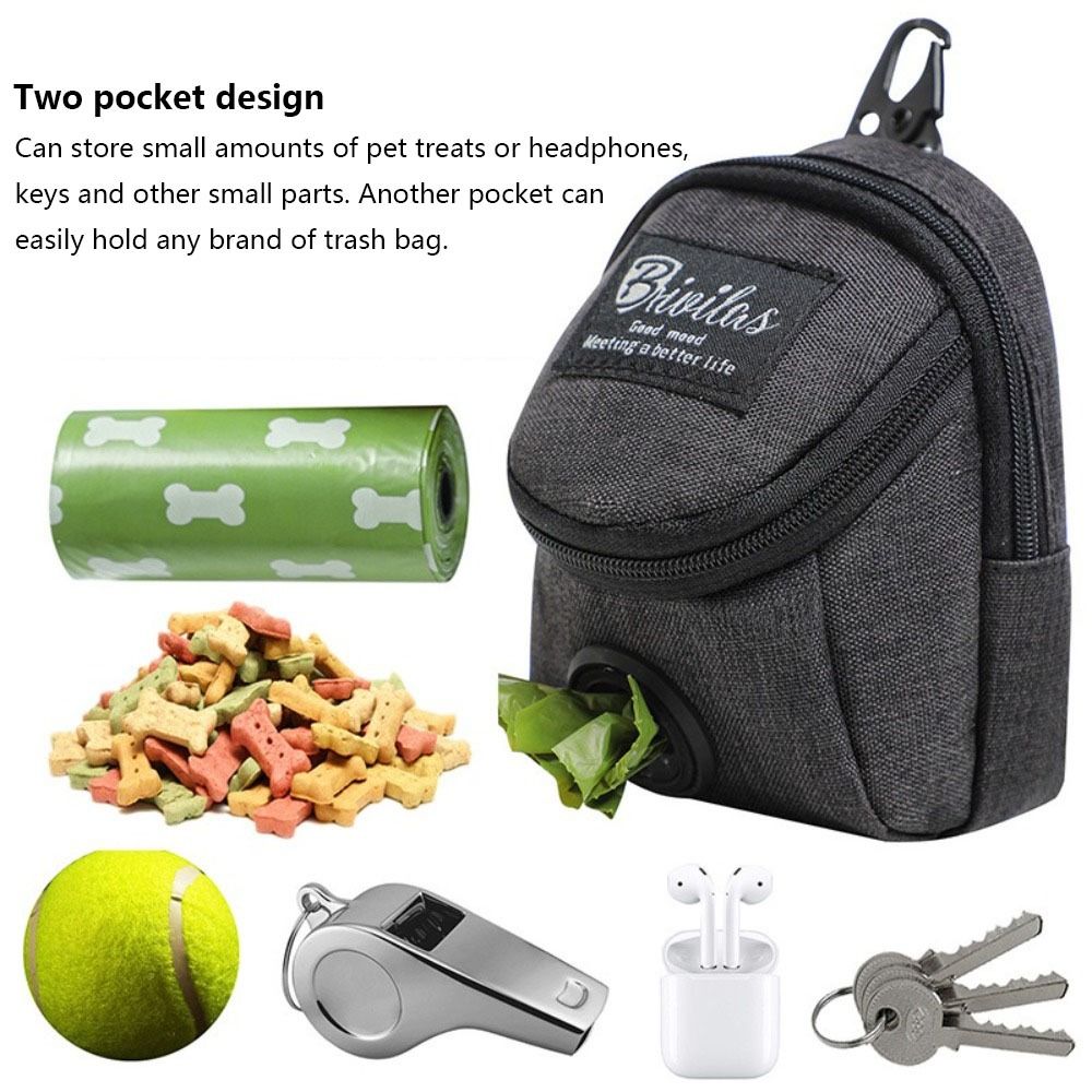 Portable Pet Dog Training Treat Pouch Multifunction Durable Puppy Snack Reward Waist Bag Garbage Storage Dog Poop Dispenser
