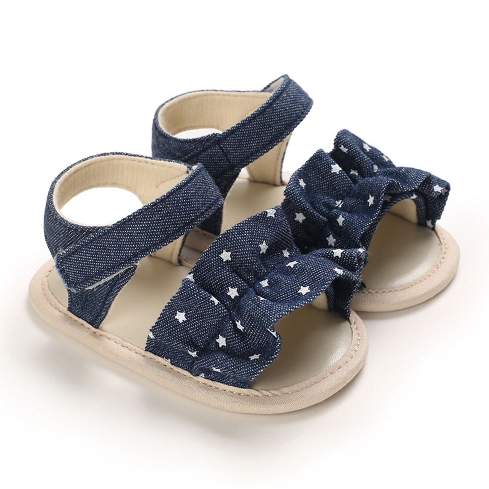 Sandales d'été en caoutchouc pour filles, chaussures de plage pour enfants, motif étoile, souples, antidérapantes, premiers pas, princesse,