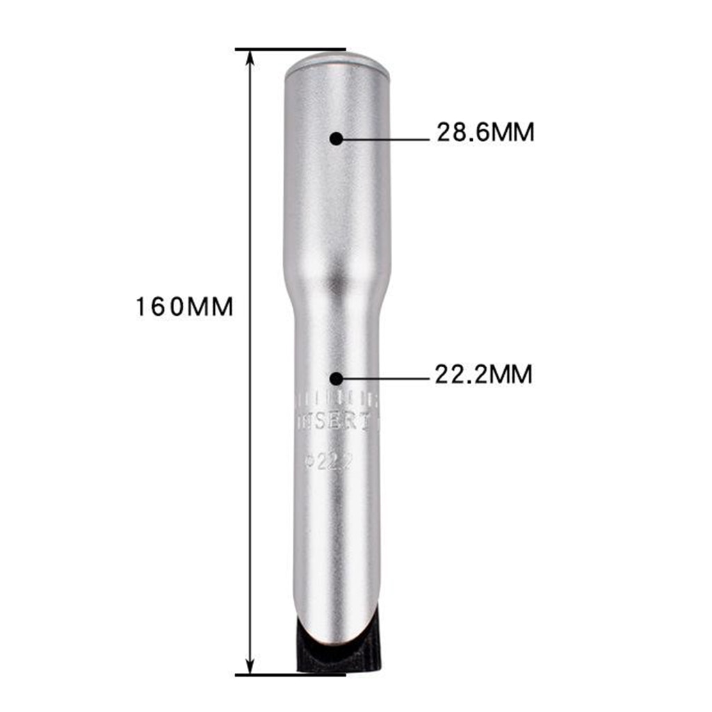 Cykel quill frempind adapter stigerør forlænger 22.2/25.4mm styrepinde til 28.6mm styr