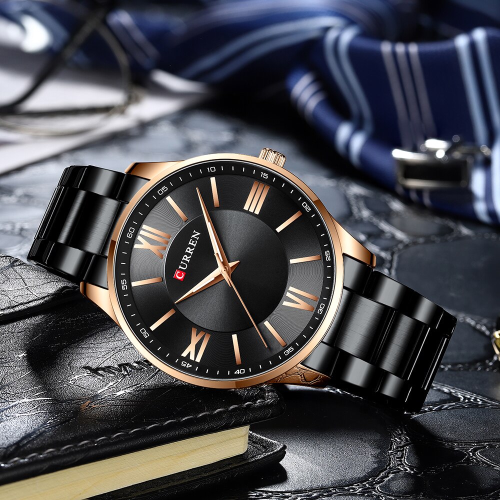 Curren klassiska kvarts herrklockor med rostfritt stål business armbandsur relogio masculino