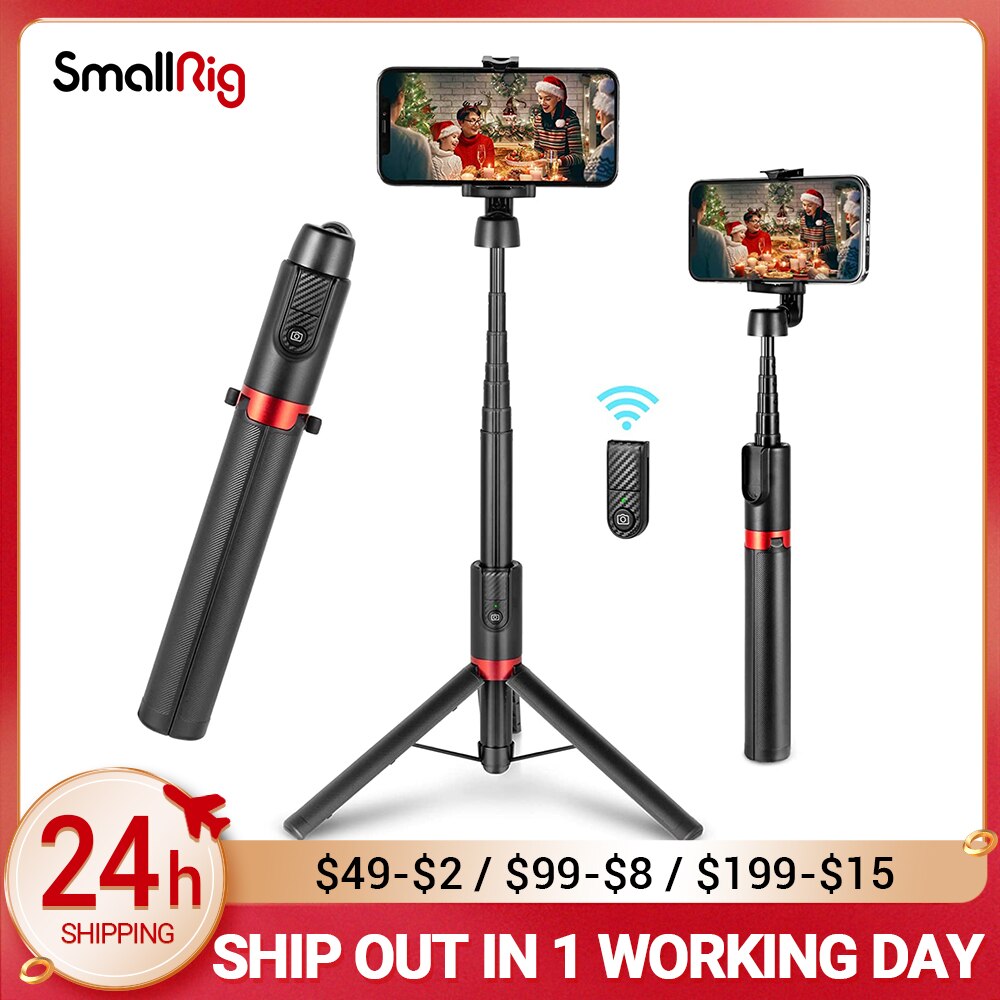 SmallRig – perche à Selfie sans fil Bluetooth Portable, Mini trépied pliable pour IPhone 13 Pro Max/Huawei 3375