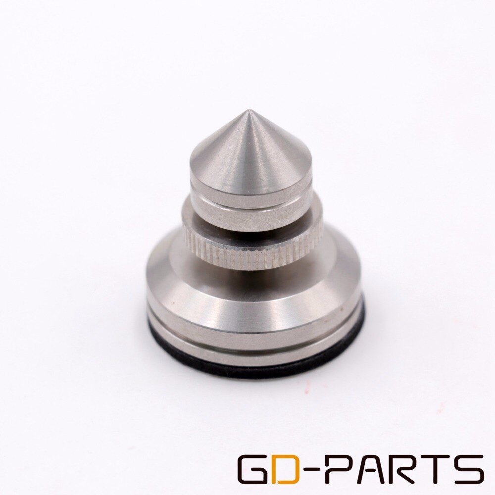 Machined Stainless Steel Speaker Spike Isolation Foot Stand Cone For Hifi Turntable AMP CD DAC Recorder With 3M Adhesive 27mm