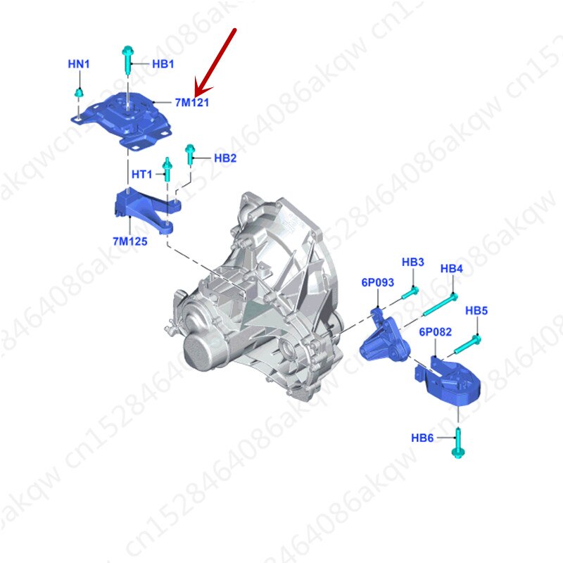 Support de moteur de voiture compatible avec 2015Fo rdE sco rt2015 | Support de fixation en caoutchouc pour pied de moteur colle du pied de la boîte de rangement