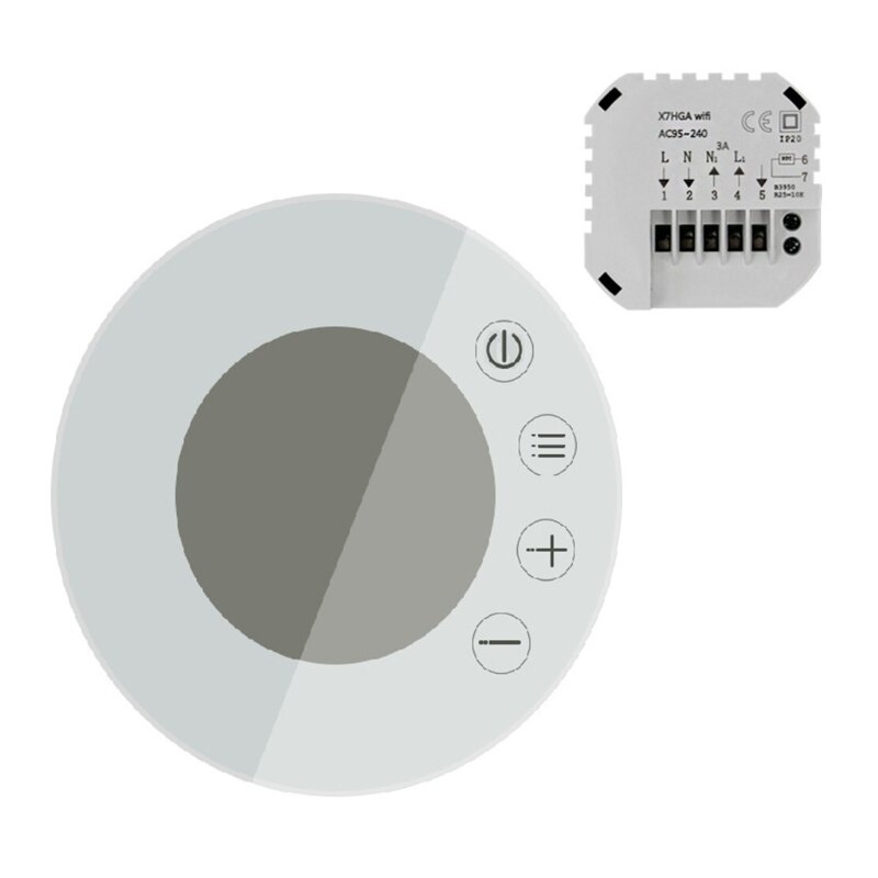 Gaskedel intelligent lcd berøringsskærm wifi opvarmning termostat app kontrol  r9jc: W-ga