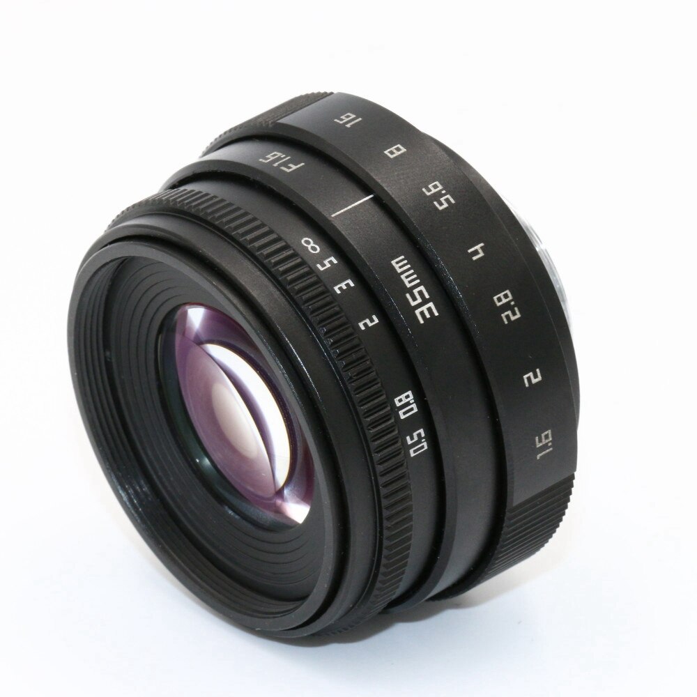 35mm F1.6 C Mount Camera Lens with Adapter Ring for PanasOnic Olympus PEN E-P6 / E-PL7 / E-PL6 / E-PL5 Etc