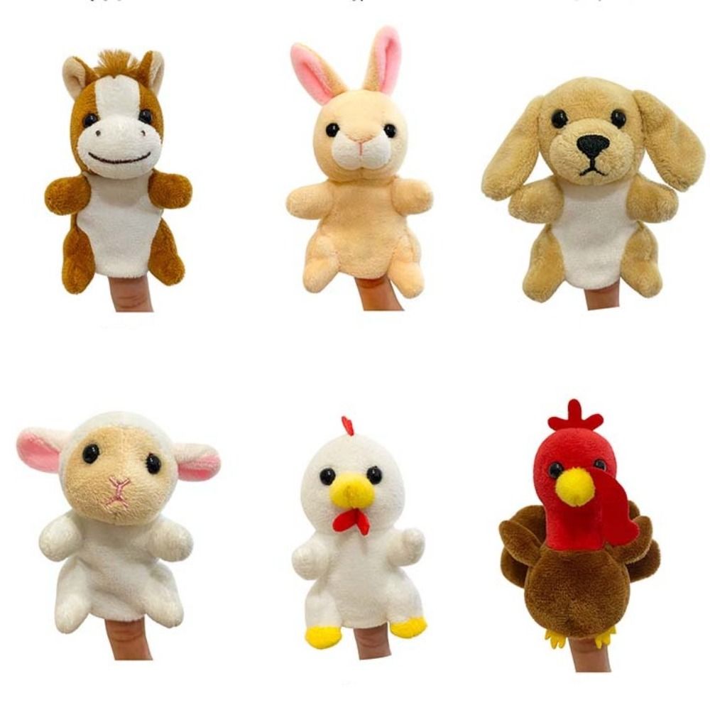 Marionetas de Dedo de Animales de Granja para Contar Historias, Marionetas Educativas de Animales, Marionetas de Juego de Rol de Dibujos Animados, Juguetes de Peluche para Espectáculos Educativos