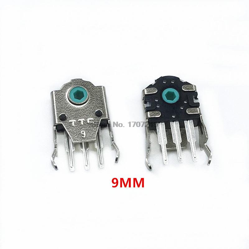 2Pcs Original TTC Mouse Encoder Highly Accurate 5/5.5/7/8/9/10/11/12/13MM Green Core 5 million life Mouse wheel decoder: 2Pcs 9MM