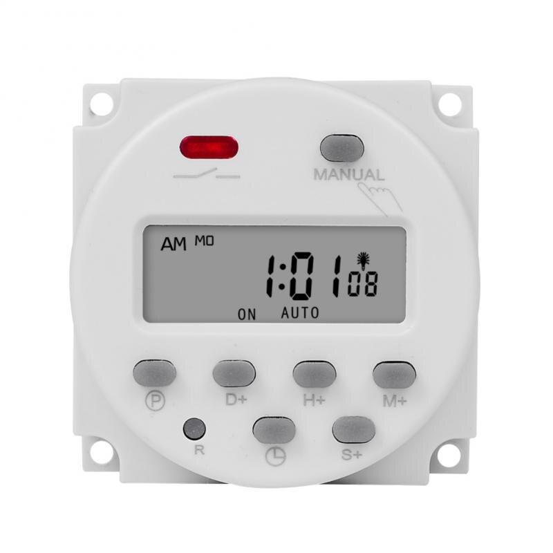 1 second interval 5V 12V 24V 110V 220V digital LCD timer switch 7days weekly Programmable time relay programmer CN101S: 220V
