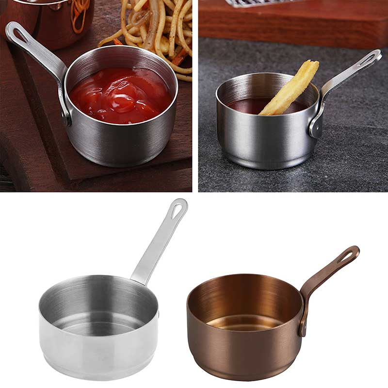 80Ml Kleine Melk Koken Saus Pan Pot Met Lange Steel Rvs Mini Soeppan Heatingtomato Sap Container