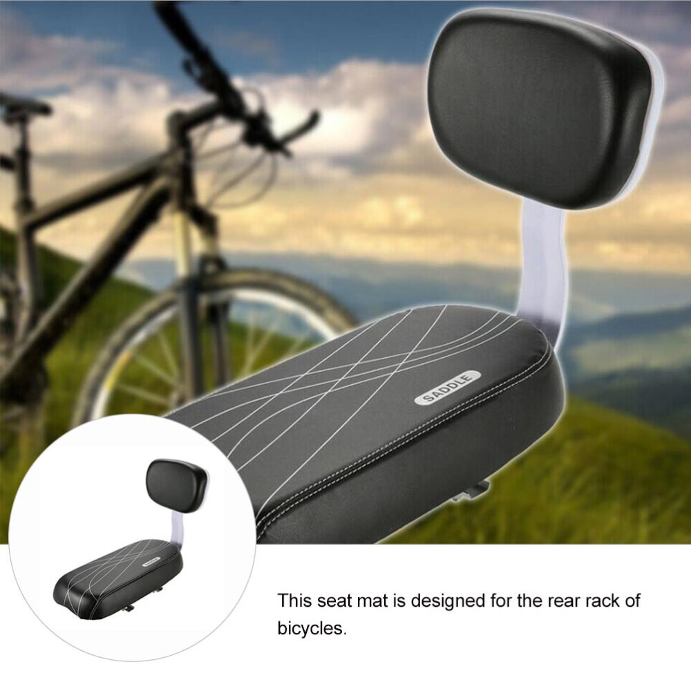 1Pc Soft Bicycle Backrest Seat Rear Seat Bike Cushion Bike Accessory Backrest Seat Bike Rear Seat for Outdoor Bicycle Bike