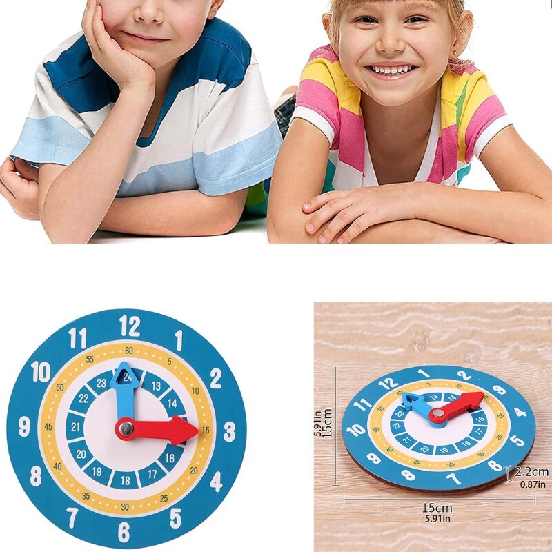066B Interactive Teaching Clock Model Mathematical Toy Time Learning for Baby Toddler