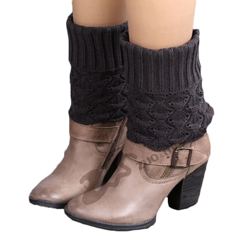1 pair Women Autumn Winter Casual Leg Warmers Knitted Boot Cover Short Solid Color Socks Foot Warming Cover