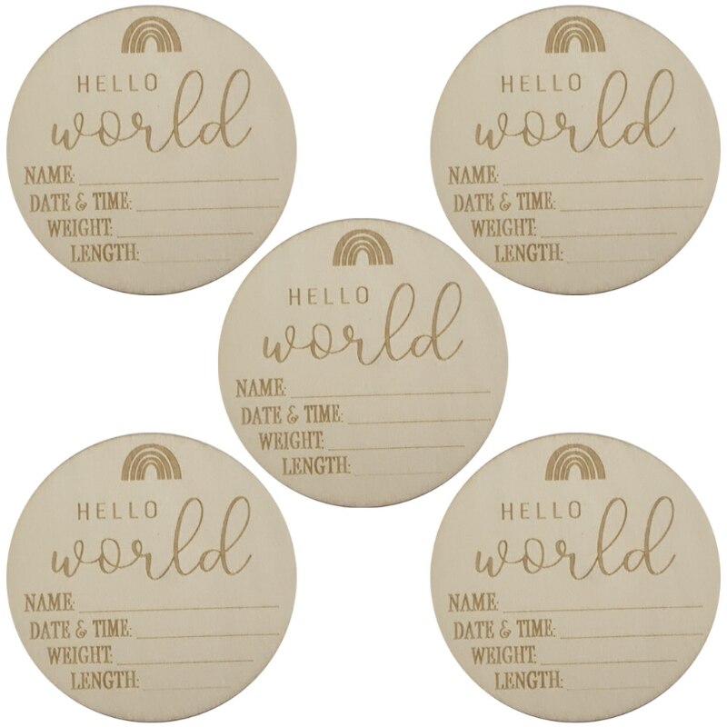 Wooden Monthly Milestone Discs, Baby Monthly Milestone Markers, Baby