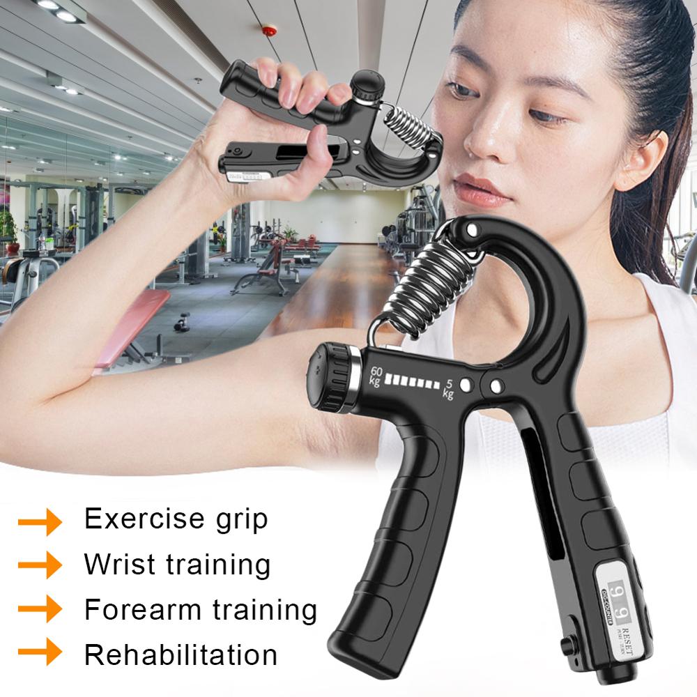 Mechanical Counting Adjustable Grip Force Finger Strength Training Device Strength Exercise Decompression Toy Fitness Equipment: Default Title