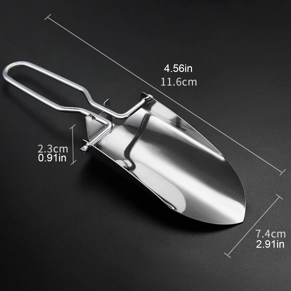 Foldable Flower Shovel Small Shovel Vegetable Gardening Tool Transplanting Tool Stainless Steel Gardening Shovel