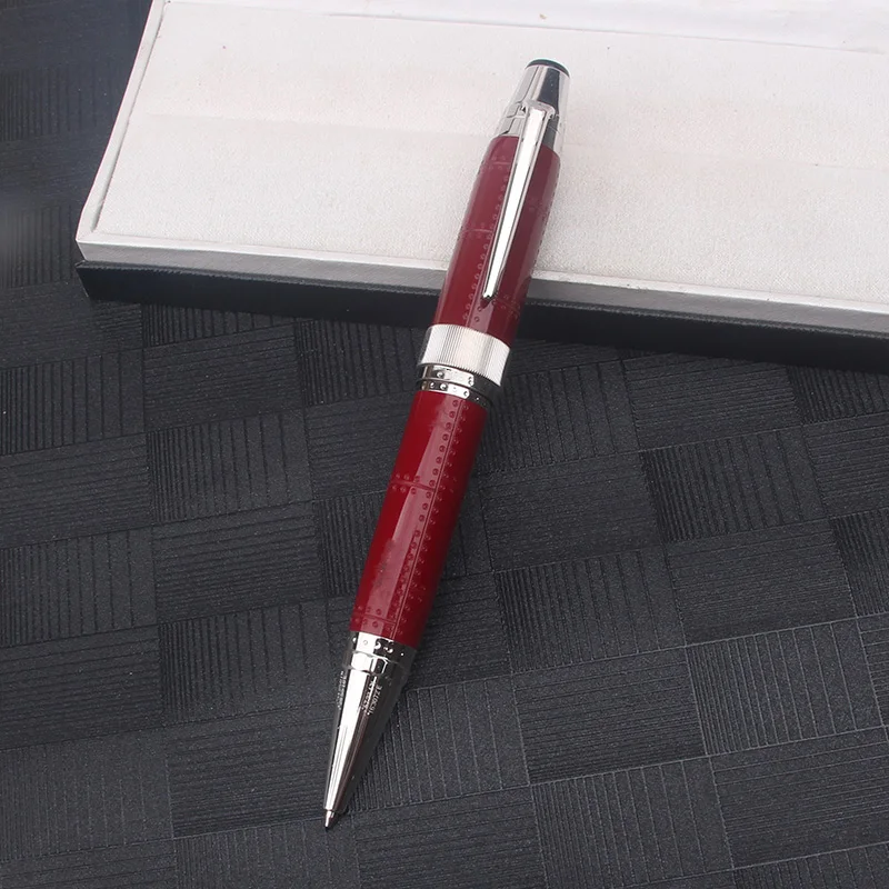 Luksusowe pióro wieczne MB, kolor ciemnoniebieski / czarny / czerwony, długopis kulkowy, rollerball, artykuły piśmiennicze robić biura, szkoły i na biznes.: Burgundowy / czarny