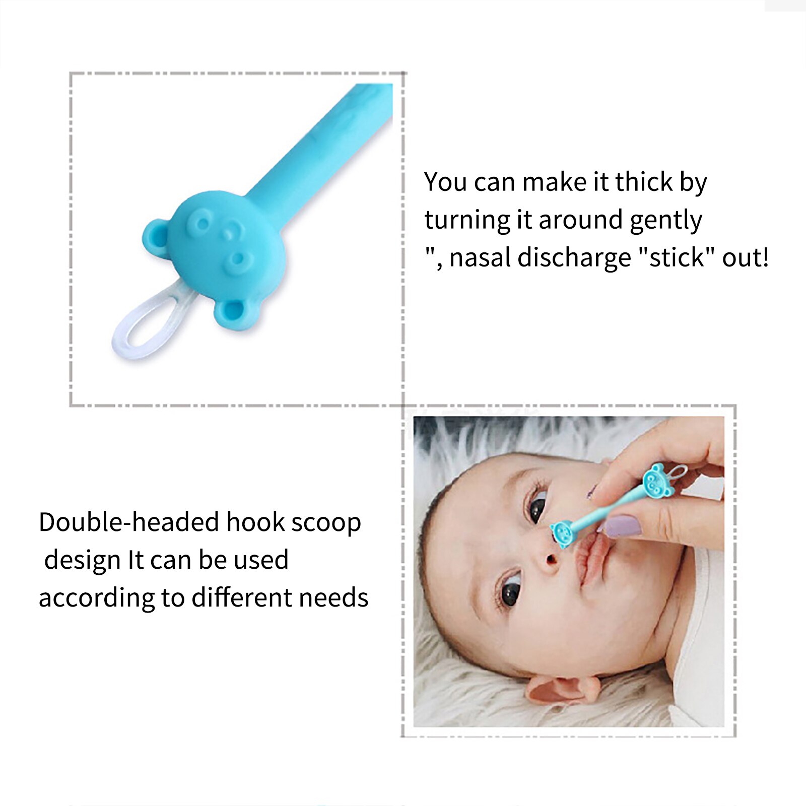 Double Head Ear and Nose Cleaning Stick Multifunctional Cleaning Stick for Children