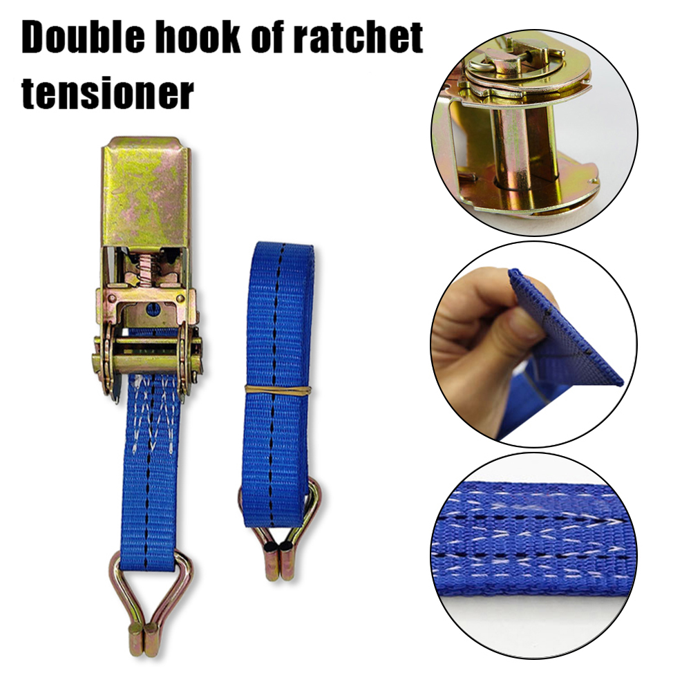 2 Styles 1pcs Lorry Lashing Polyester Ratchet Weaving Durable 5M Universal Wear Resistant Tie Rope Cargo Strap Car Motorcycle