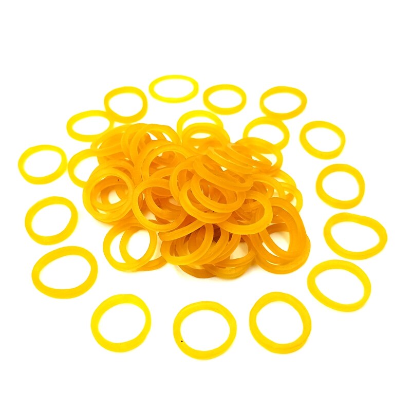 12mm størrelse gul hår gummi emulsion elastisk kraft stretch bundt gummibånd