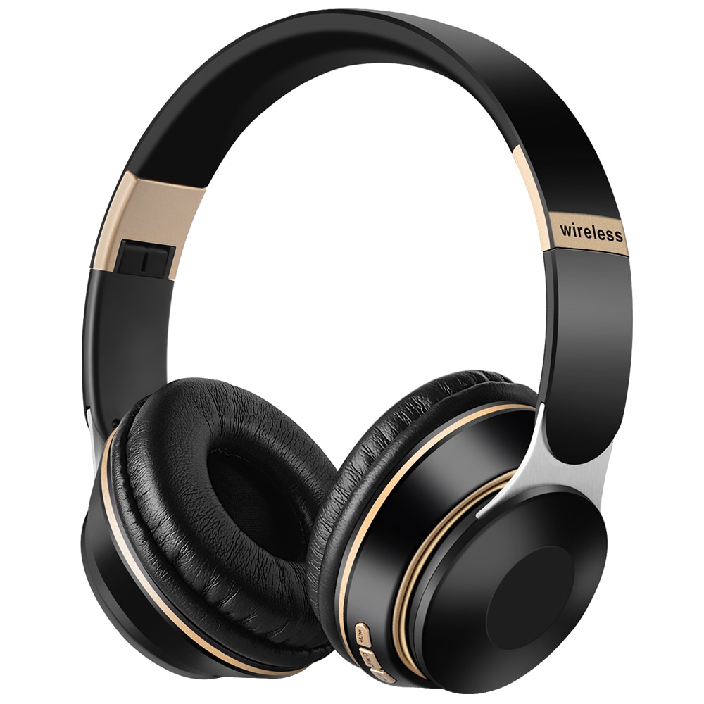 HIKIKO Bluetooth Headphones - Wireless Stereo Bass with Mic, TF Card Support, 40mm Drivers, Active Noise Cancelling