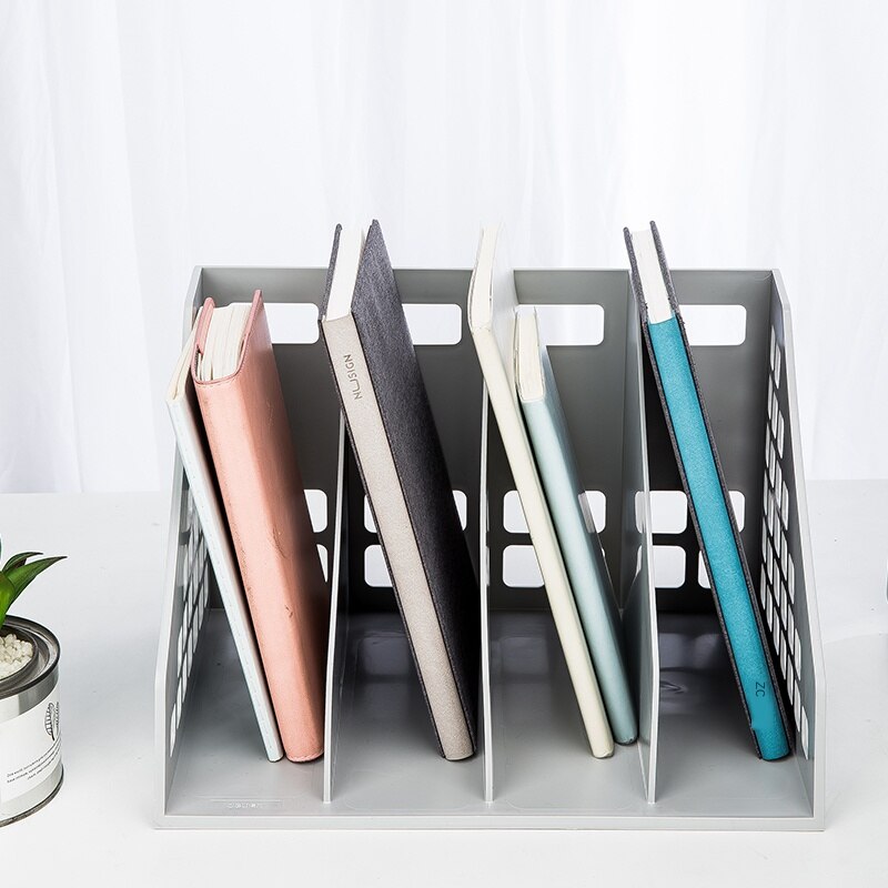 All-in-One File Box Triple Quadruple Documentation Storage Rack Desktop File Column Office Shelf Document Basket