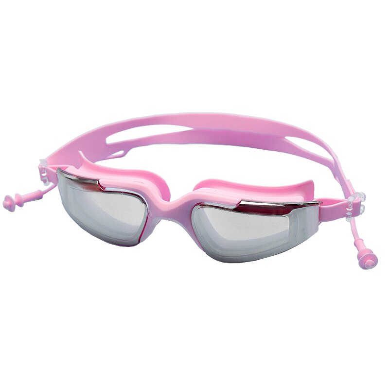 Galvaniseren Uv Anti-Fog Badpak Bril Zwemmen Duiken Verstelbare Zwembril Dames Mannen Zwemmen Goggle Ear Plug