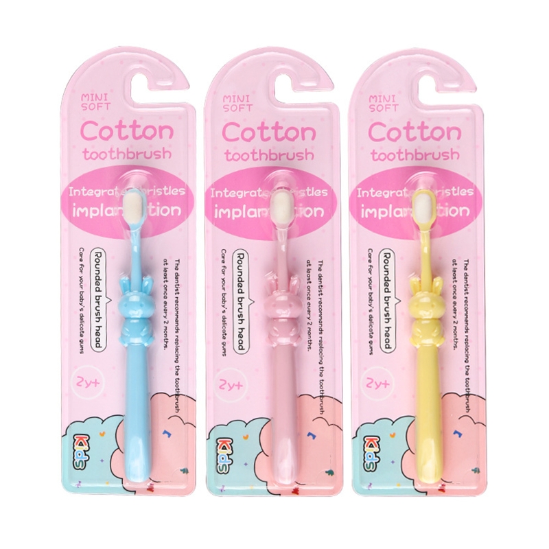 Cartoon Handvat Anti Bacteriën Tandenborstel Leuke Candy Kleur Baby Kids Tandenborstel Zachte Fijne Haren Tanden Borstel Kinderen Oral Care
