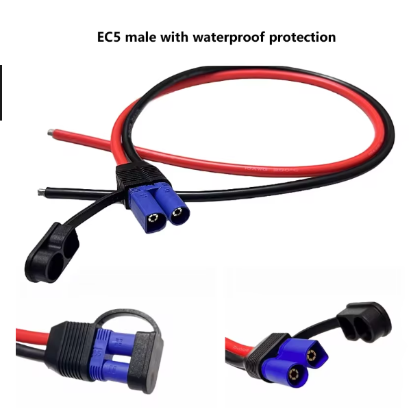 Ec5 stecker (männlich/weiblich) , 100a 10 silikonkabel mit wasserdichtem verlängerungskabel, notstartkabel für auto, modellflugzeug: Khaki