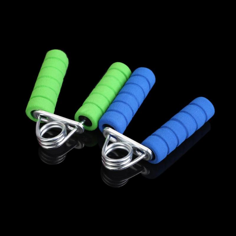 1Pcs Increase Strength Spring Hand Grip Finger Strength Exercise Sponge Forearm Health Builder hand strengthener strength: Blue