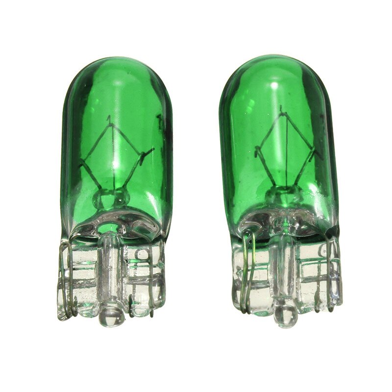 2Stck 12V 5W T10 501 W5W Auto Seite Keile Licht Instrument Lampe Armaturenbrett Halogenlampen Blau Klar verrotten Gelb Grün Violett: Grün