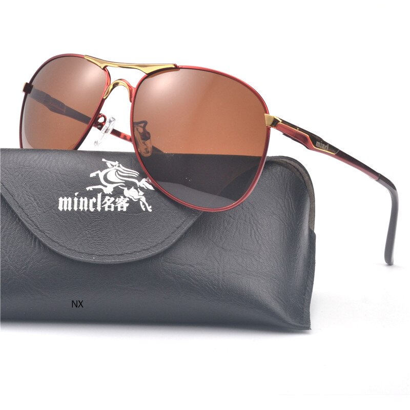 Polarisierte Sonnenbrille Männer Polarisierte Uv400 Quadrat Sonnenbrille Jahrgang männer Pilot Angeln Sonnenbrille Neue NX: Braun