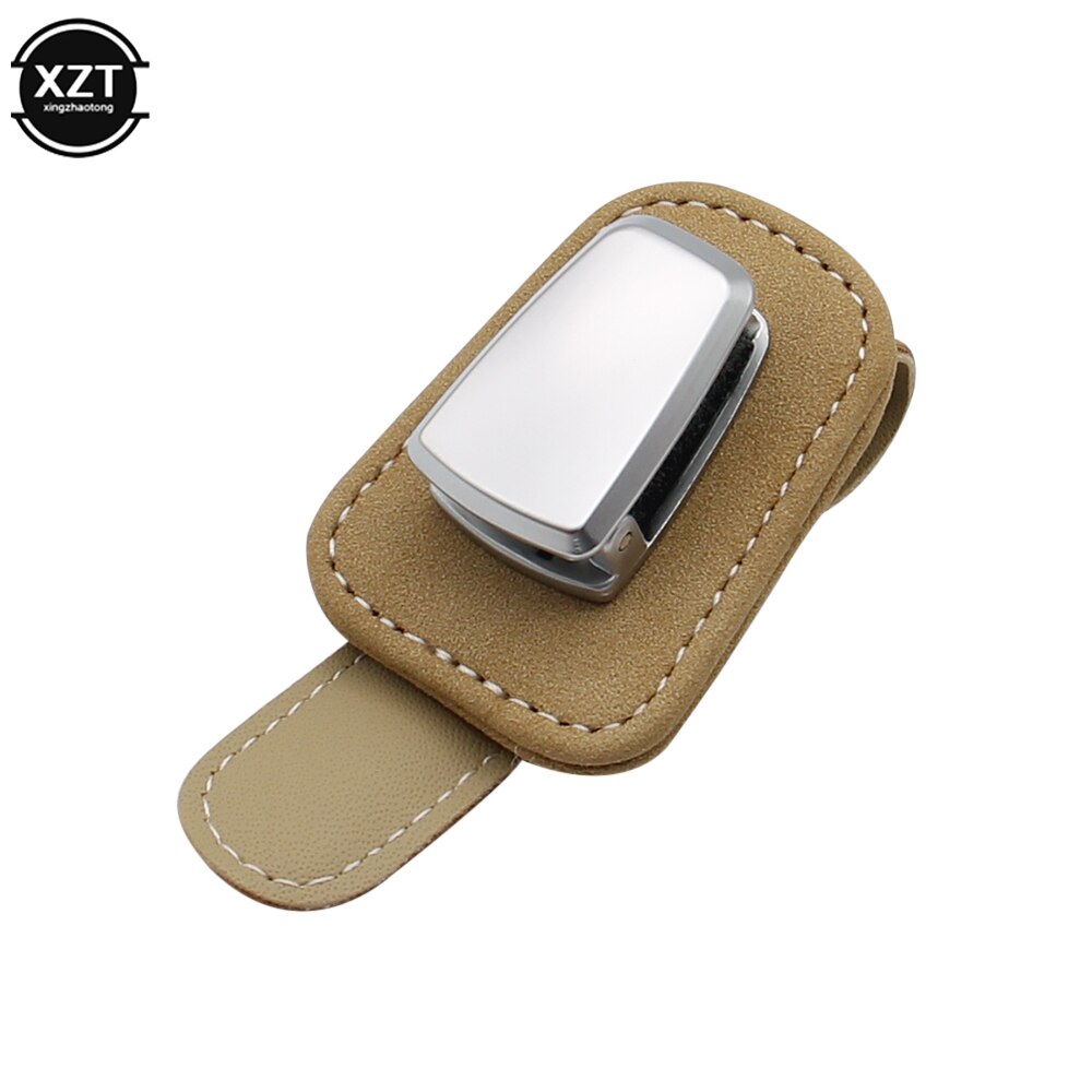 Estuche portátil para gafas de coche, accesorio con Clip para tarjetas, visera, soporte para gafas de sol para Volvo xc90, xc60, s60, s40, s90, v40, c30, v60, xc40: wihte