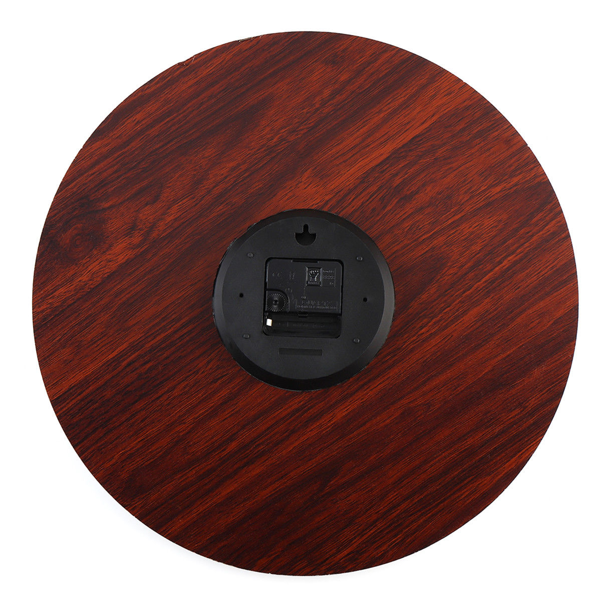 Relojes de pared grande Vintage de 40cm, reloj de pared de madera, gran arte, números romanos redondos, decoración para el jardín del hogar al aire libre (batería no incluida)