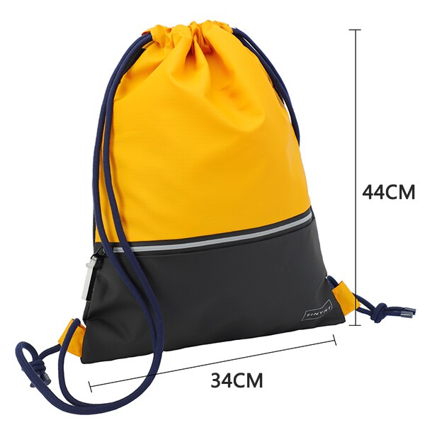 TINYAT Drawstring Pocket Bag Sports Waterproof Backpack black sport backpack for men women Lightweight 0.15kg: yellow black bag