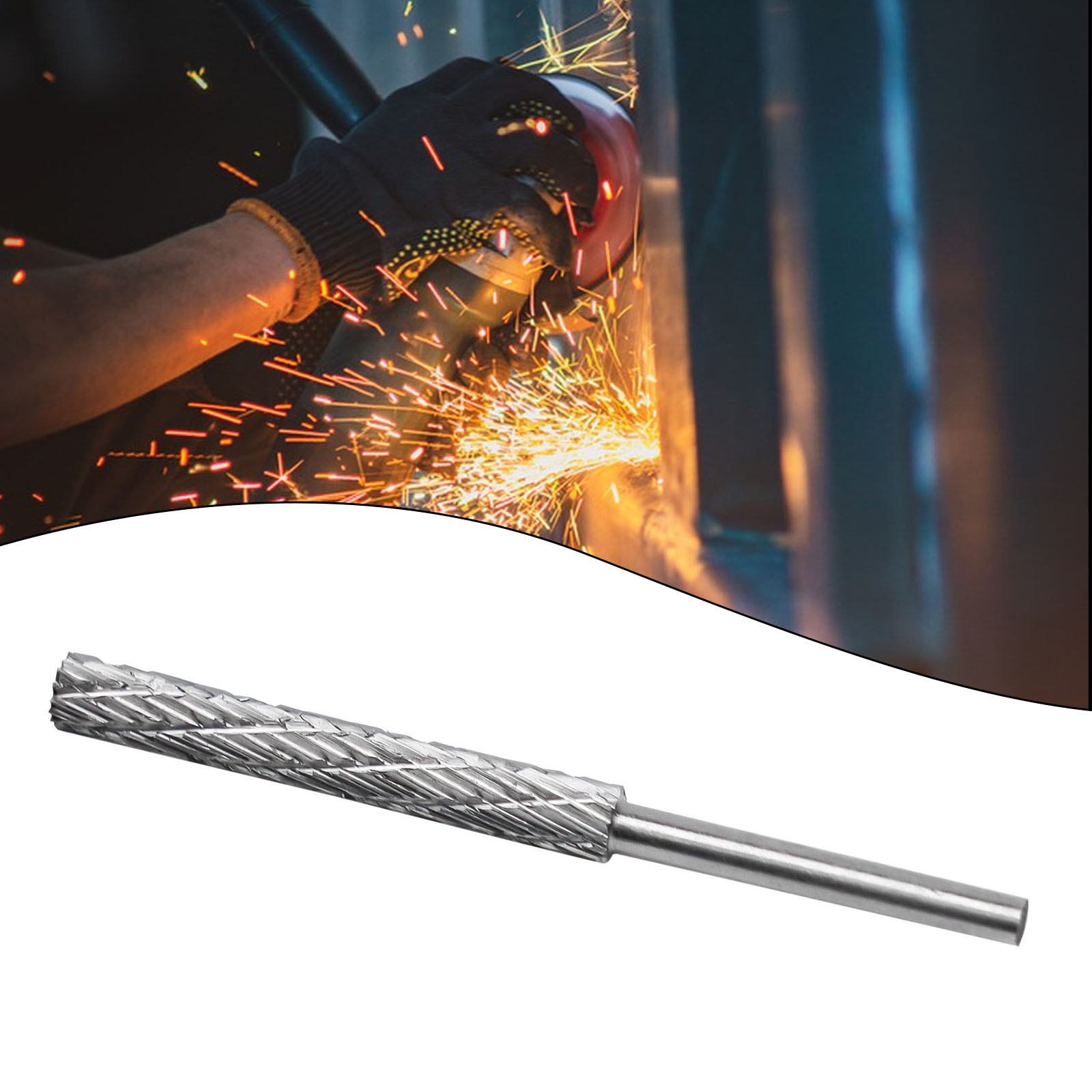 Roterende fil 3mm/4mm/5mm/6mm slipehoder hardmetallfres borsett etterbehandling metall roterende filverktøy