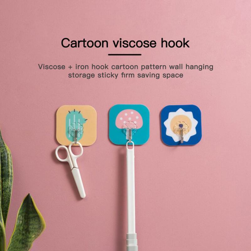 Sterke onzichtbare cartoon haak muur keuken kleefhaak spijker - gratis zuignap haak badkamer waterdichte hanger